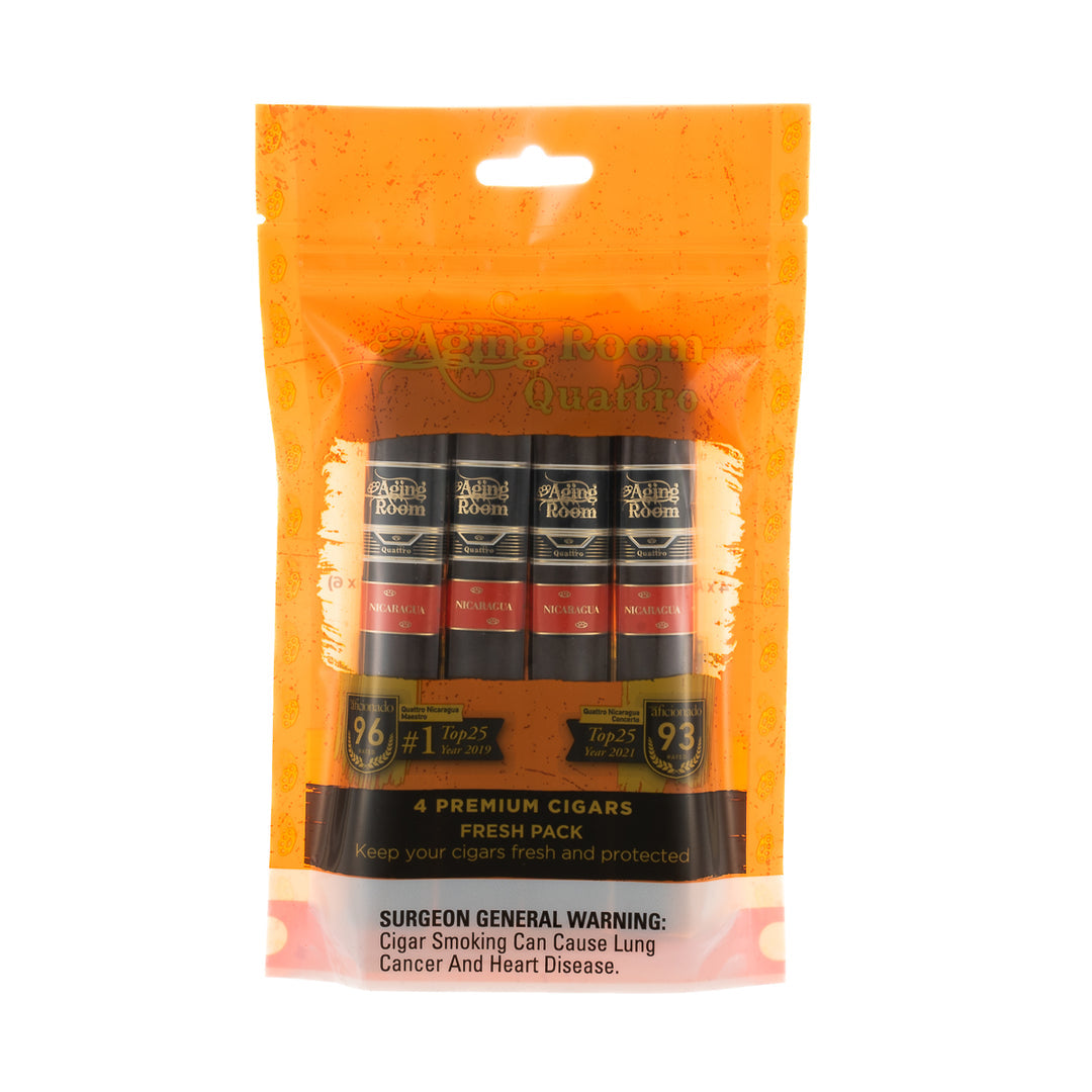 Aging Room Quattro Nicaragua Vibrato Toro (6 x 54) Fresh Pack cigar pack at Cigar Nation