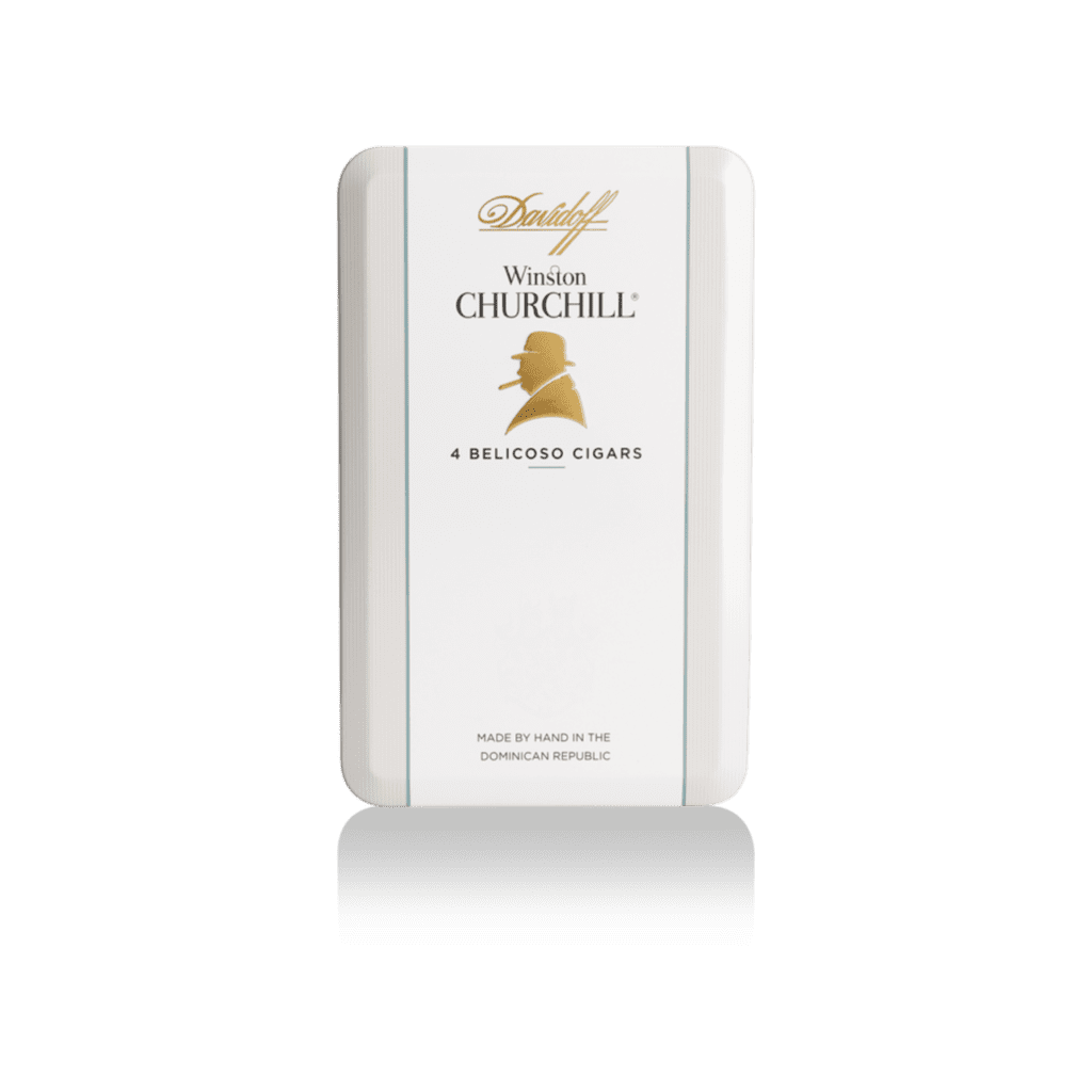 Davidoff Winston Churchill Belicoso 4-Pack (4 1/2 x 46) cigar pack with Ecuador Habano wrapper