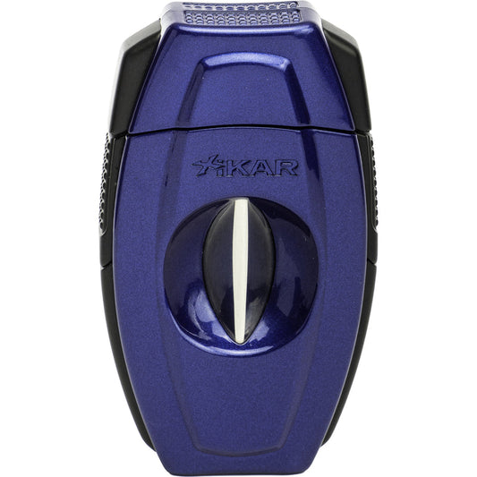 Xikar Flip Cigar Cutter, Dual Blade, 64 Gauge, Blue at Cigar Nation