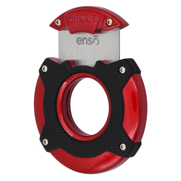Xikar Enso Cigar Cutter - Dual Blade, 68 Gauge, Red