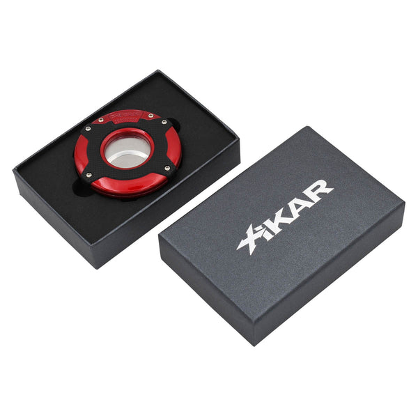 Xikar Enso Cigar Cutter - Dual Blade, 68 Gauge, Red