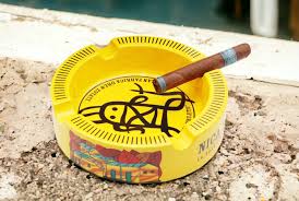 Nica Rustica Arena 2023 XL Cigar Ashtray - 4 Cigars, Melamine, Yellow
