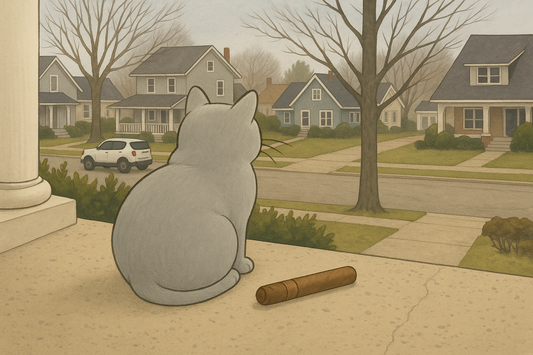 Oliver the cat, Cigar Nation's Chief Vibe Officer, host of the Weekly Cat Chat blog