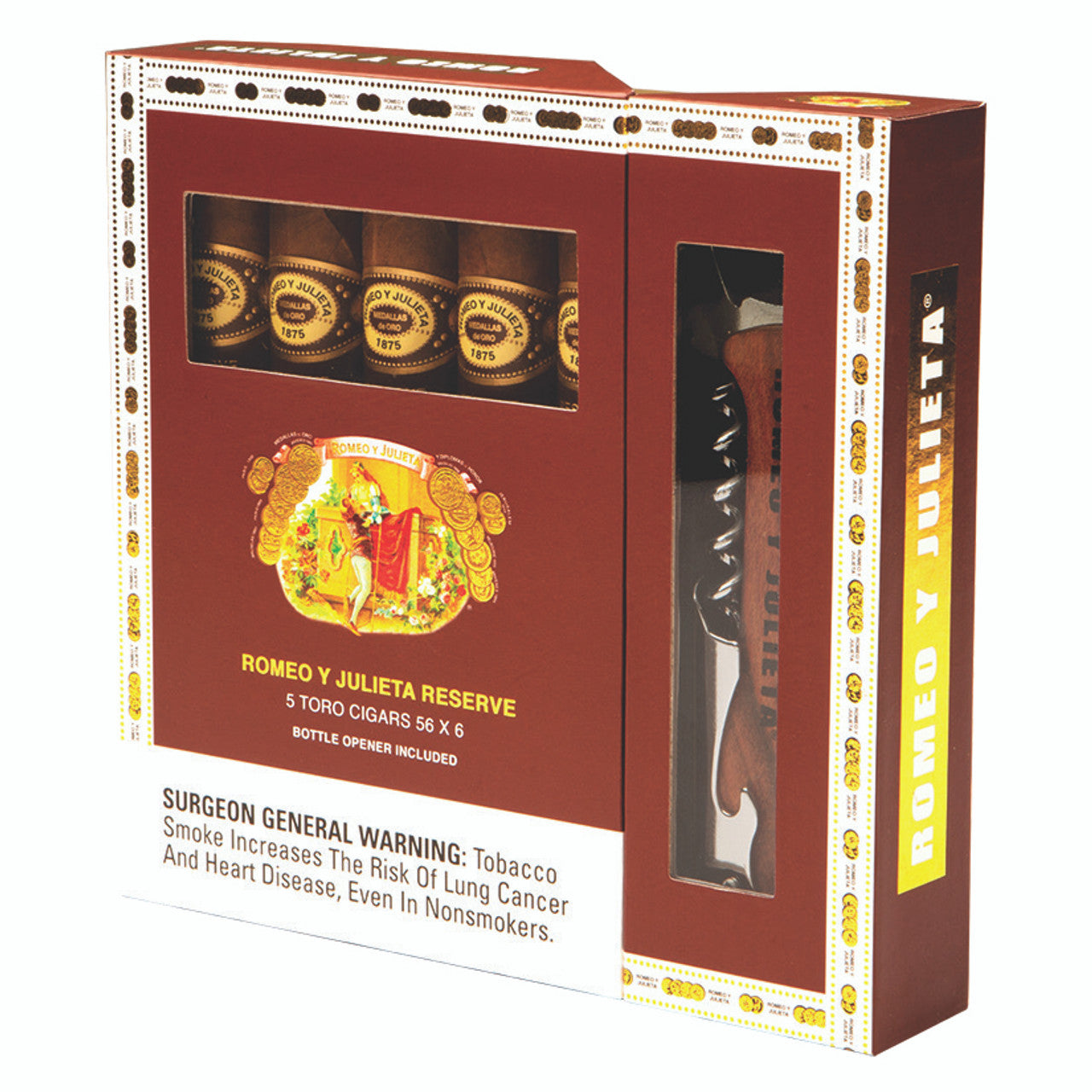 Romeo y Julieta Reserve Toro (6 x 56) 5-Cigar Sampler with Opener