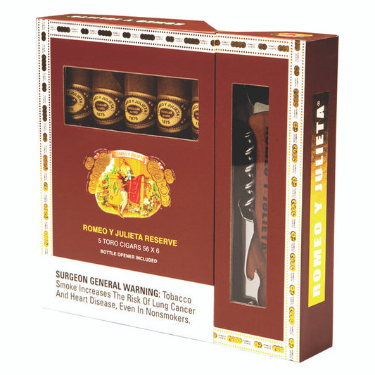 Romeo y Julieta Reserve Toro (6 x 56) 5-Cigar Sampler with Opener