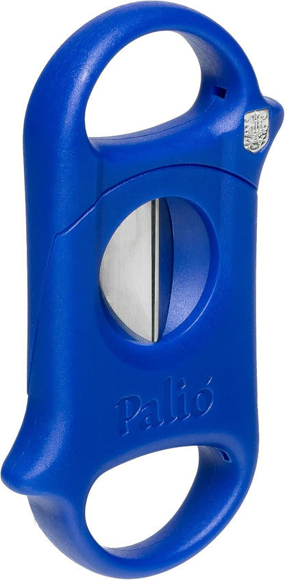 Palio V-Cut Cigar Cutter in Blue, 64 Ring Gauge Stainless Steel Blade
