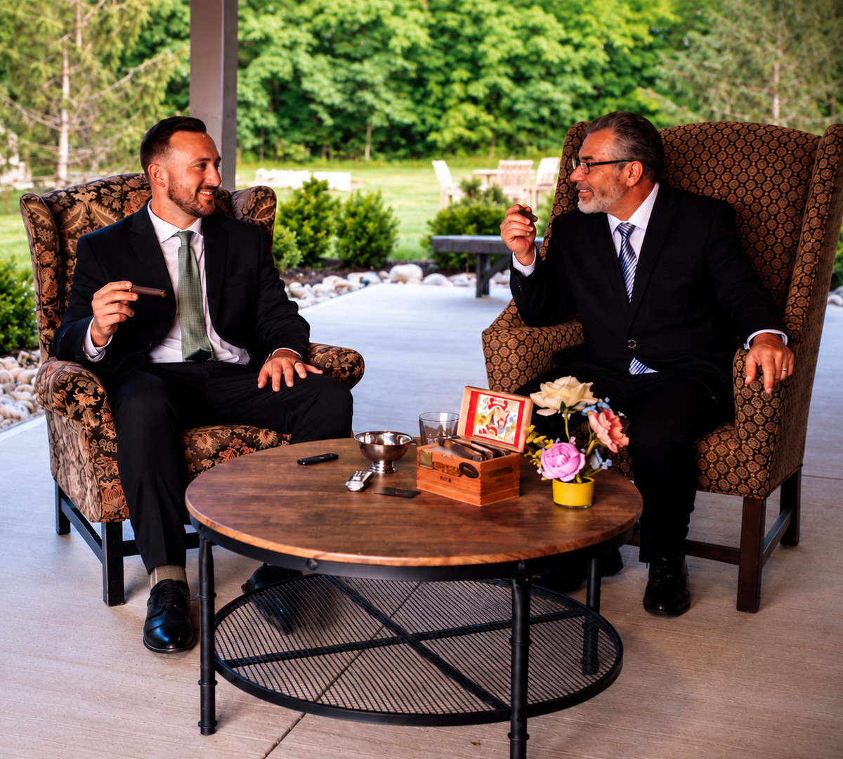 Cigar Nation 2 Groomsmen Celebrating Mobile