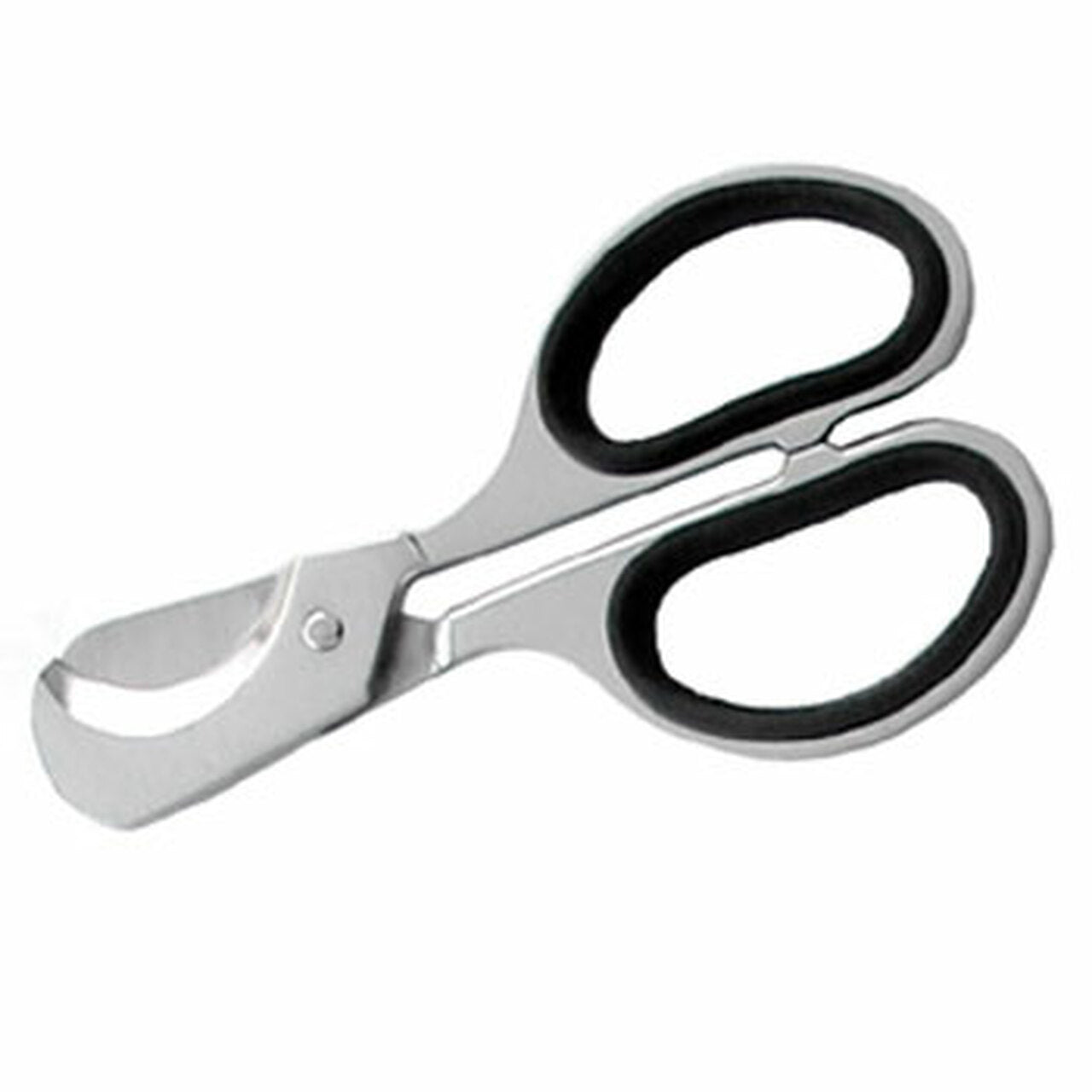 Stainless Steel Cigar Scissors - 60 Ring Gauge, Rubber Grip