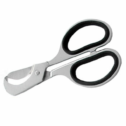 Stainless Steel Cigar Scissors - 60 Ring Gauge, Rubber Grip