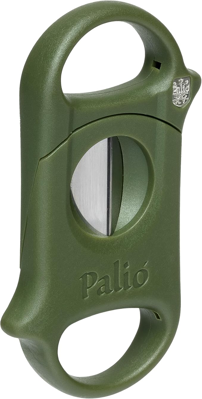 Palio V-Cut Cigar Cutter in Green, 64 Ring Gauge Stainless Steel Blade