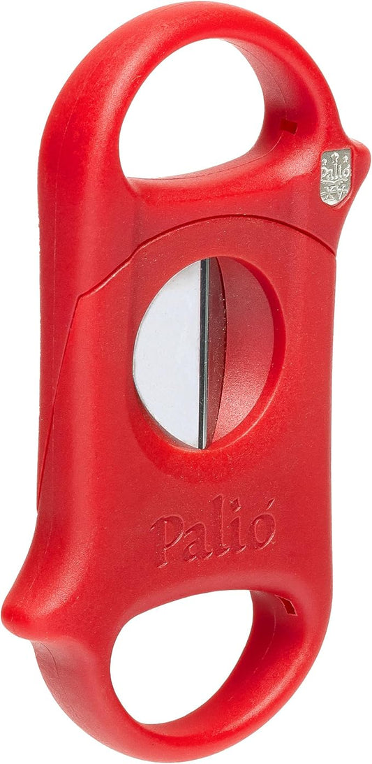 Palio V-Cut Cigar Cutter in Red, 64 Ring Gauge Stainless Steel Blade