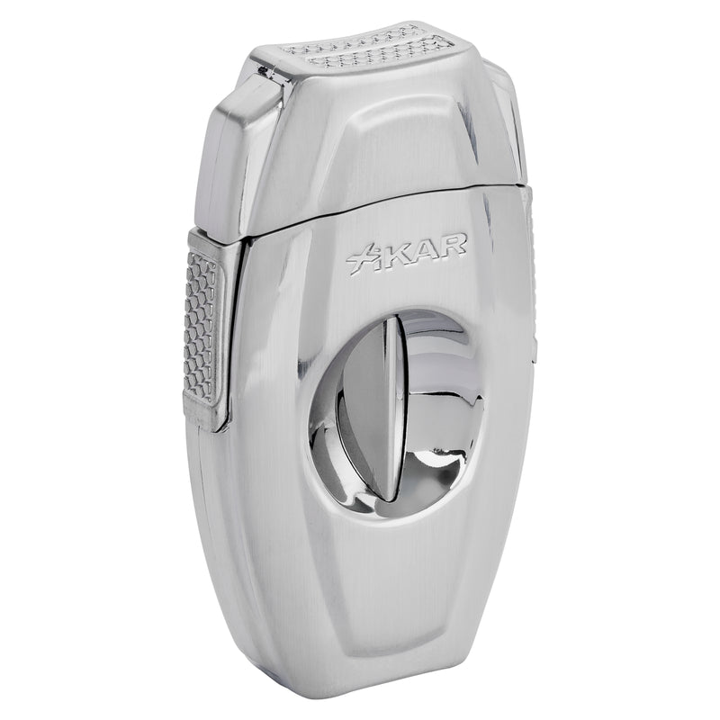 Xikar VX2 V-Cut Cutter, Brushed Chrome, part of the Robusto Reserve Collection