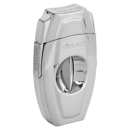 Xikar VX2 V-Cut Cutter, Brushed Chrome, part of the Robusto Reserve Collection