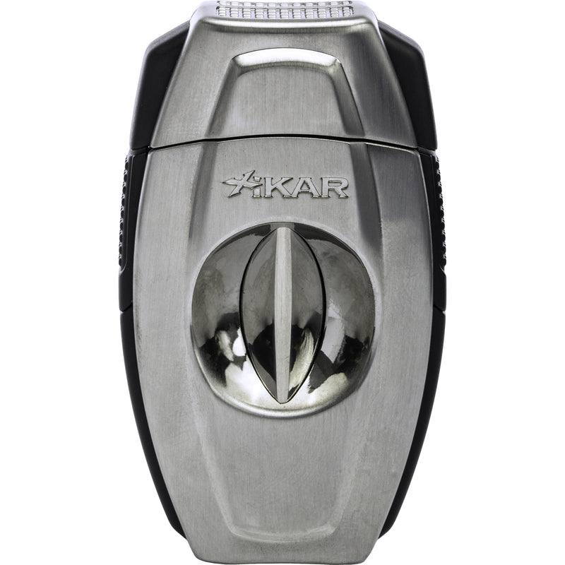 Xikar Flip Cigar Cutter, Dual Blade, 64 Gauge, Brushed Chrome at Cigar Nation