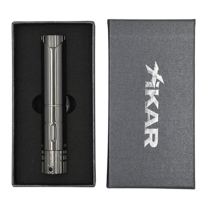Xikar Turrim Single Jet Torch, Silver, part of the Serie V Connoisseur Set