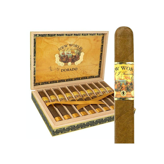 New World Dorado Box-Pressed Robusto by AJ Fernandez (5 1/2 x 52)
