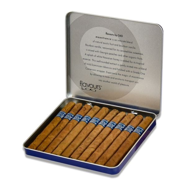 CAO Flavours Moontrance Cigarillos (4 x 30) 10-Pack Tin cigar pack at Cigar Nation
