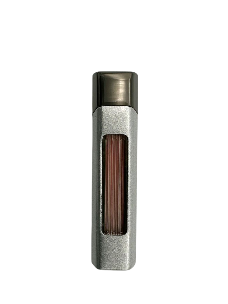 Palio Antares Double Jet Torch Cigar Lighter, Silver cigar lighter alternate view
