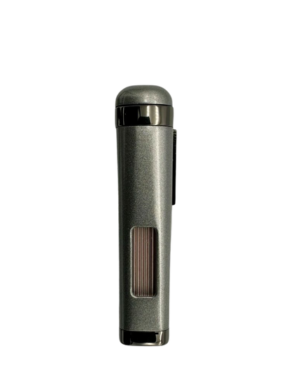 Palio Polaris Inline Triple Jet Torch Cigar Lighter, Silver cigar lighter alternate view