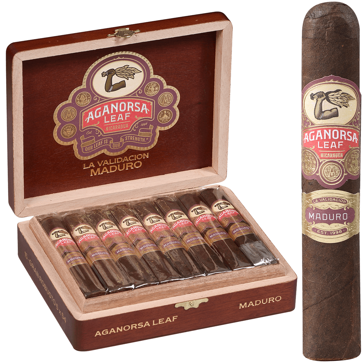Aganorsa Leaf La Validacion Maduro Gran Robusto (5 x 54)